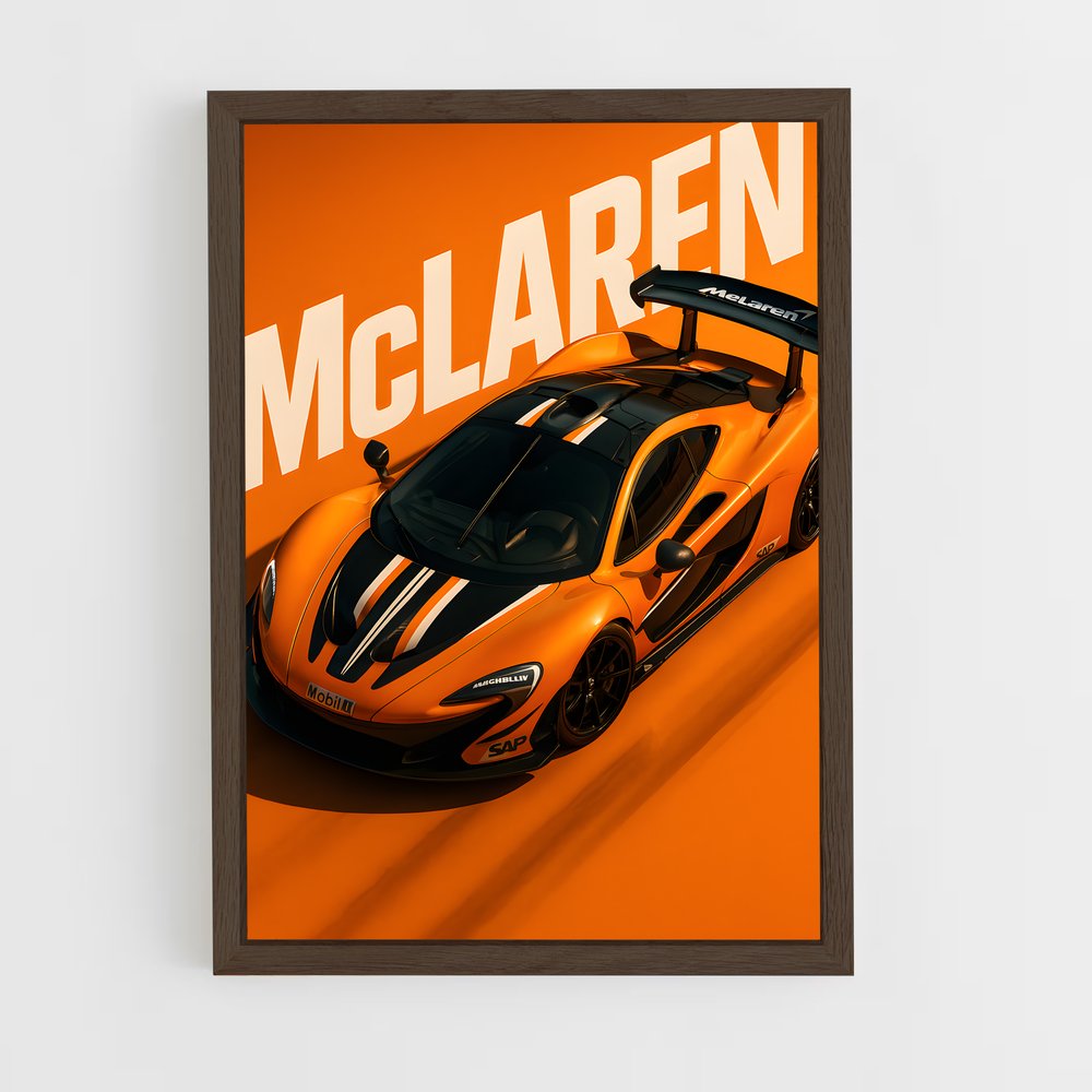 Poster Turbo Orange – affiche Mclaren (vue 5)
